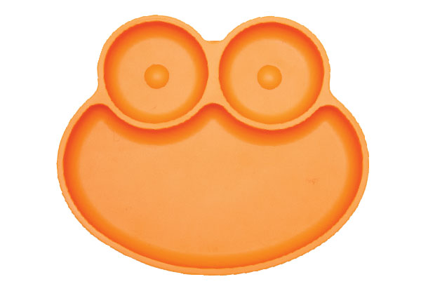 Kiddies & Co Frog Silicone Plate - Orange